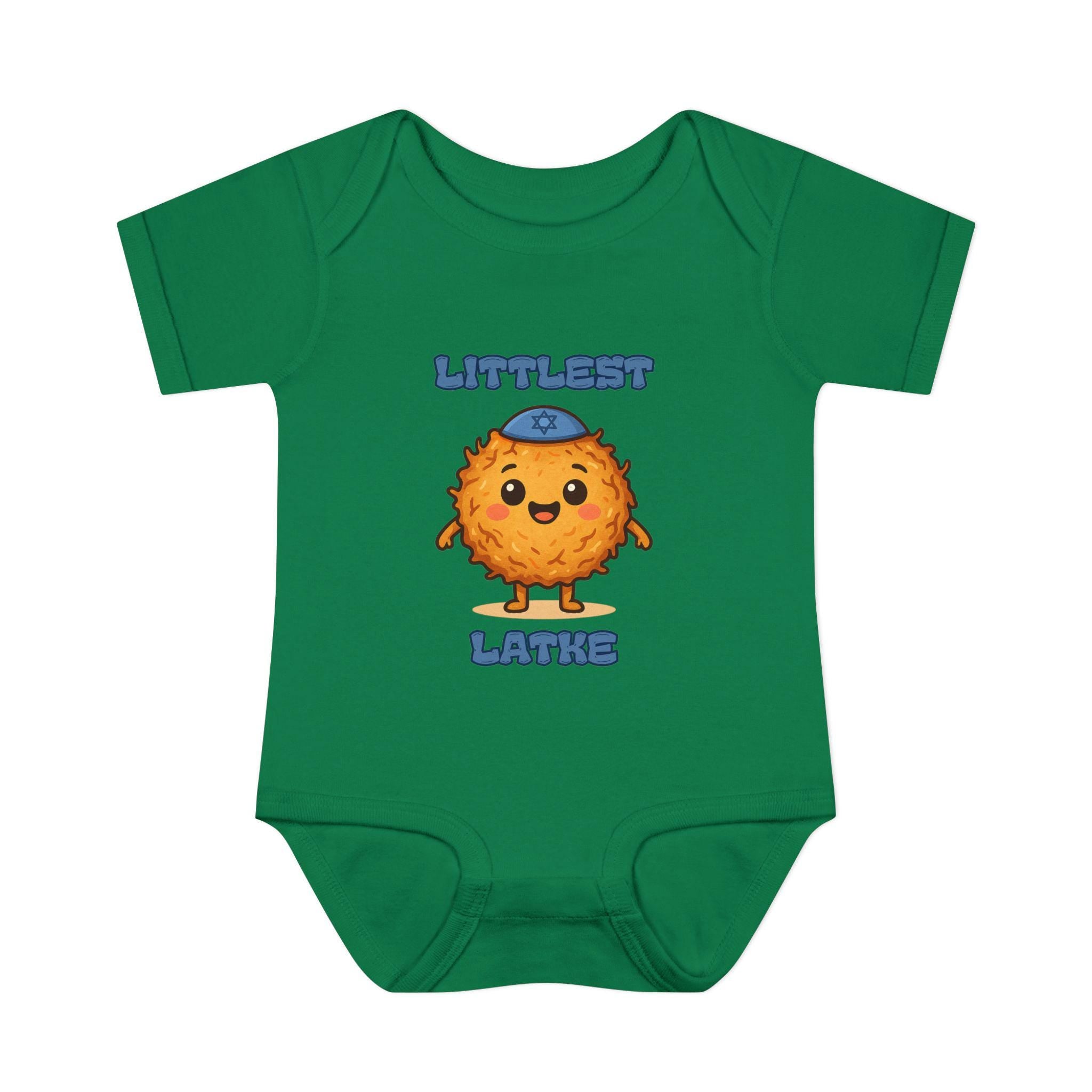 Hanukkah Latke Baby Bodysuit, Funny Jewish Onesie, Festival of Lights Outfit