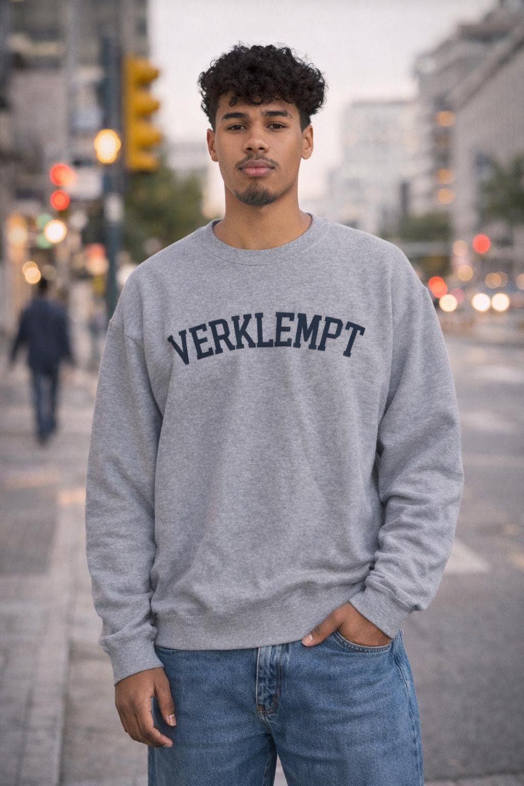 Verklempt Sweatshirt | Yiddish Slang Crewneck, Cozy Graphic Pullover