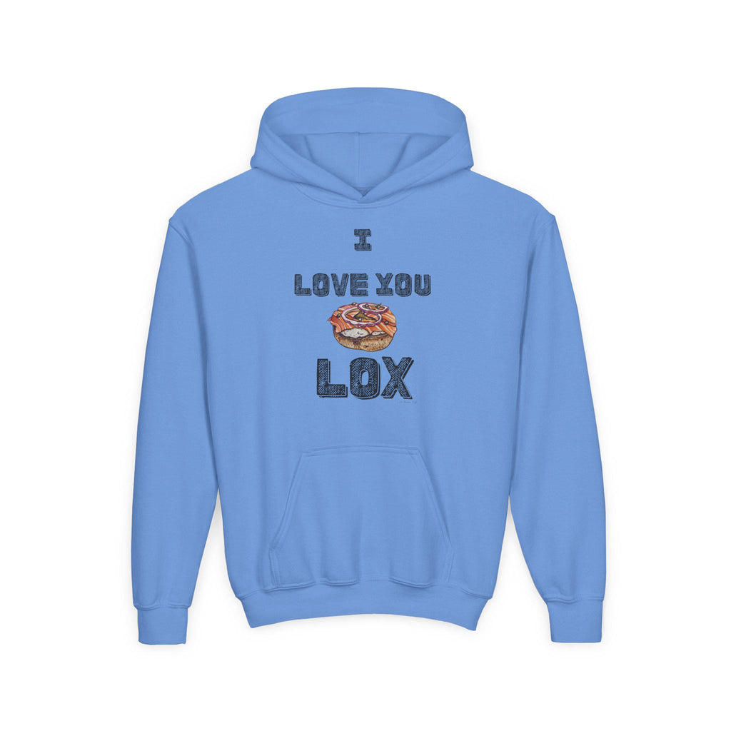I Love You Lox Youth Hoodie, Funny Jewish Food Sweatshirt, Hanukkah Gift