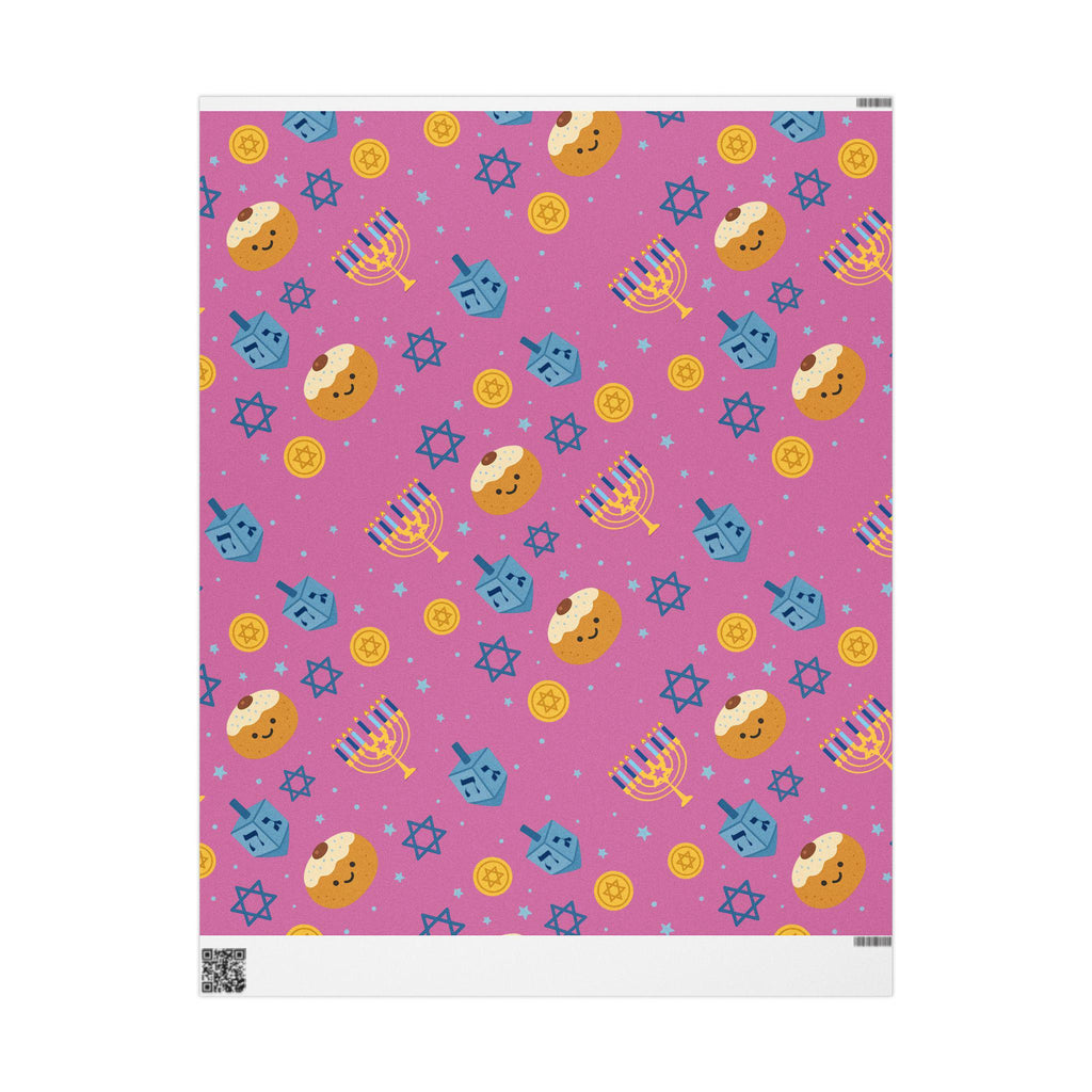 Hanukkah Wrapping Paper, Modern Jewish Wrap, Fine Art Paper