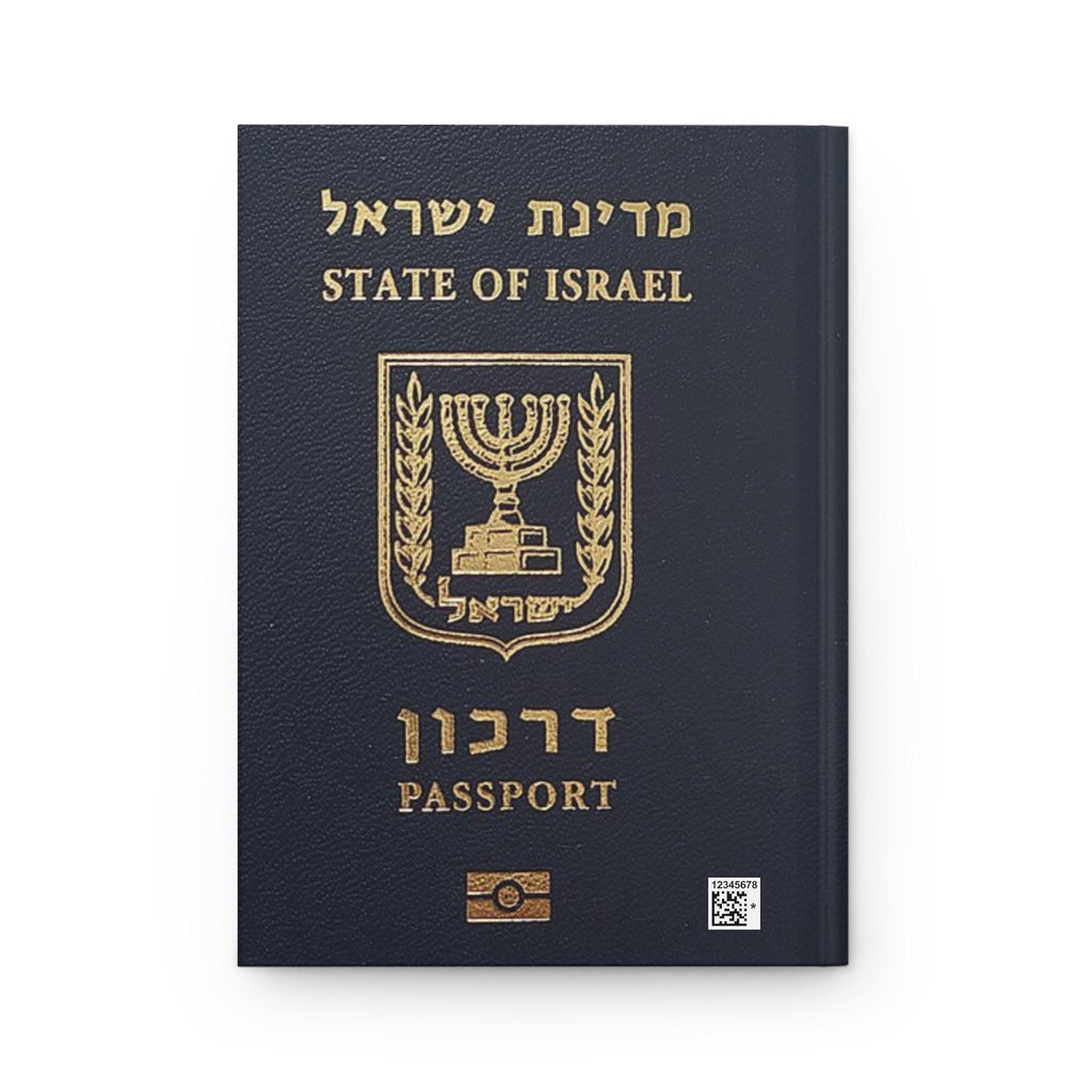 State of Israel Passport Journal Hardcover Notebook, Jewish Travel Diary with 150 Lined Pages