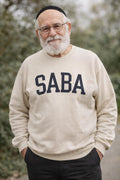 SABA Sweatshirt Hebrew Grandpa Crewneck, Jewish Grandfather Collegiate Letter Sweater Gift