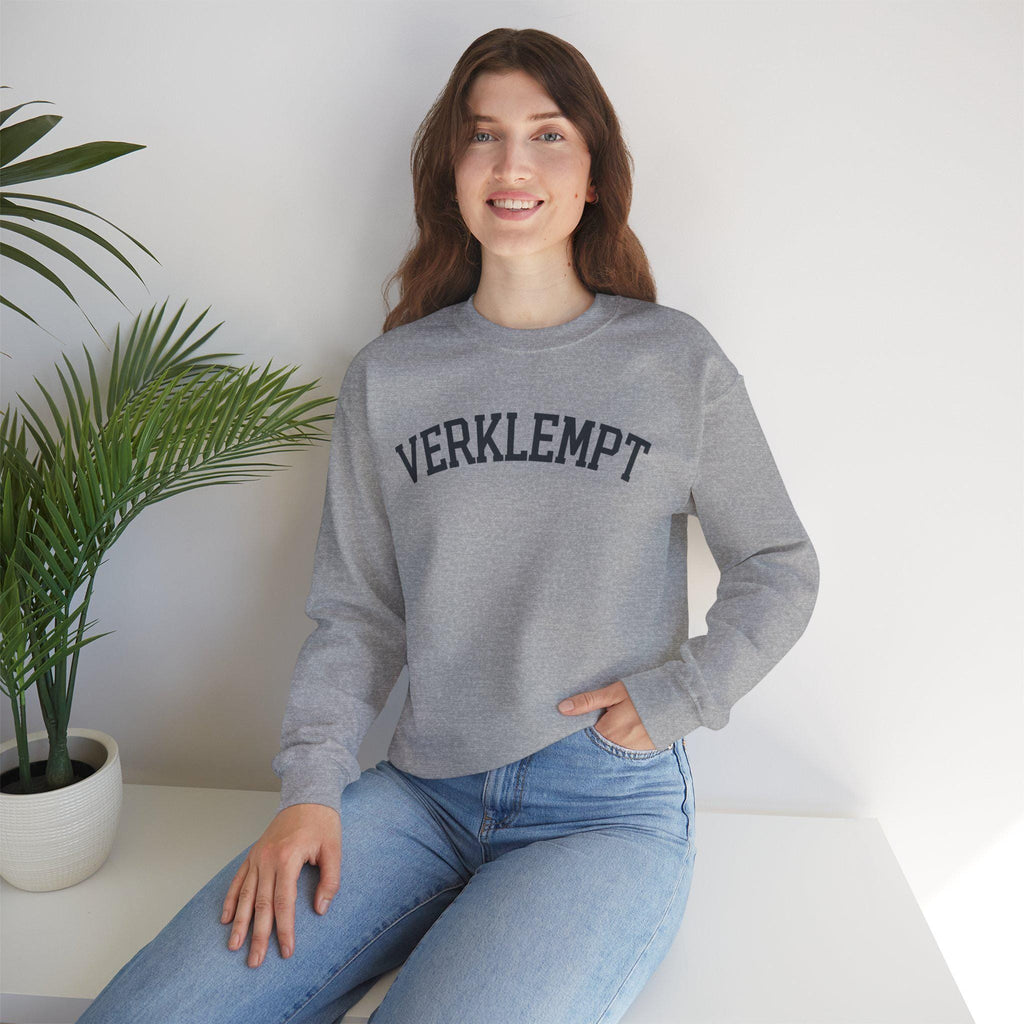 Verklempt Sweatshirt | Yiddish Slang Crewneck, Cozy Graphic Pullover