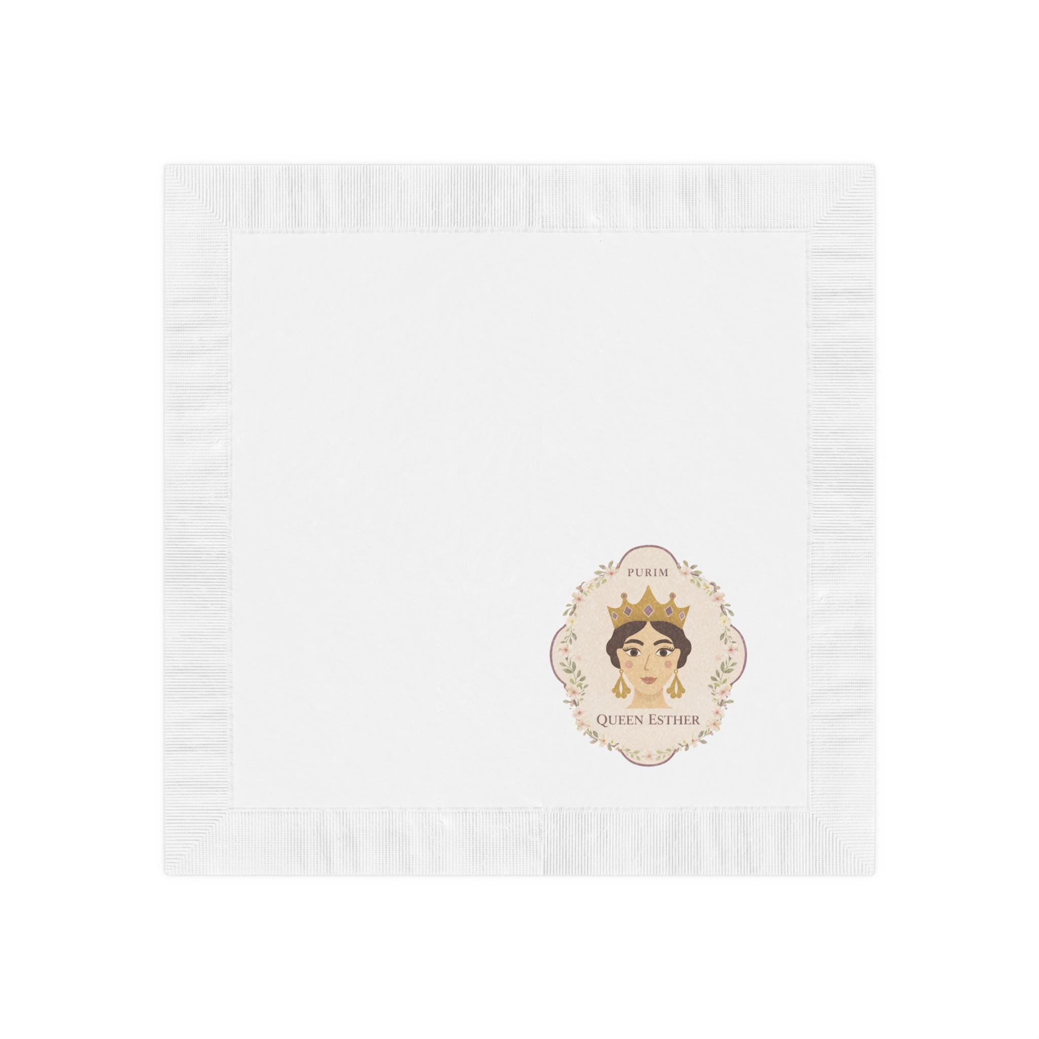 Queen Esther Purim Napkins, Vintage Illustration Jewish Holiday Table Decor