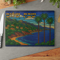 California Coastal Challah Board, Stained Glass Shabbat Tray, Jewish Wedding Gift