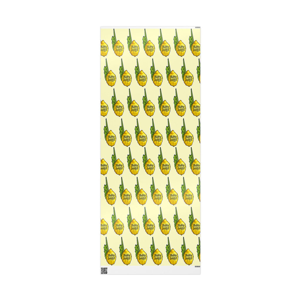 Etrog and Lulav Sukkot Wrapping Paper, Jewish Holiday Wrap