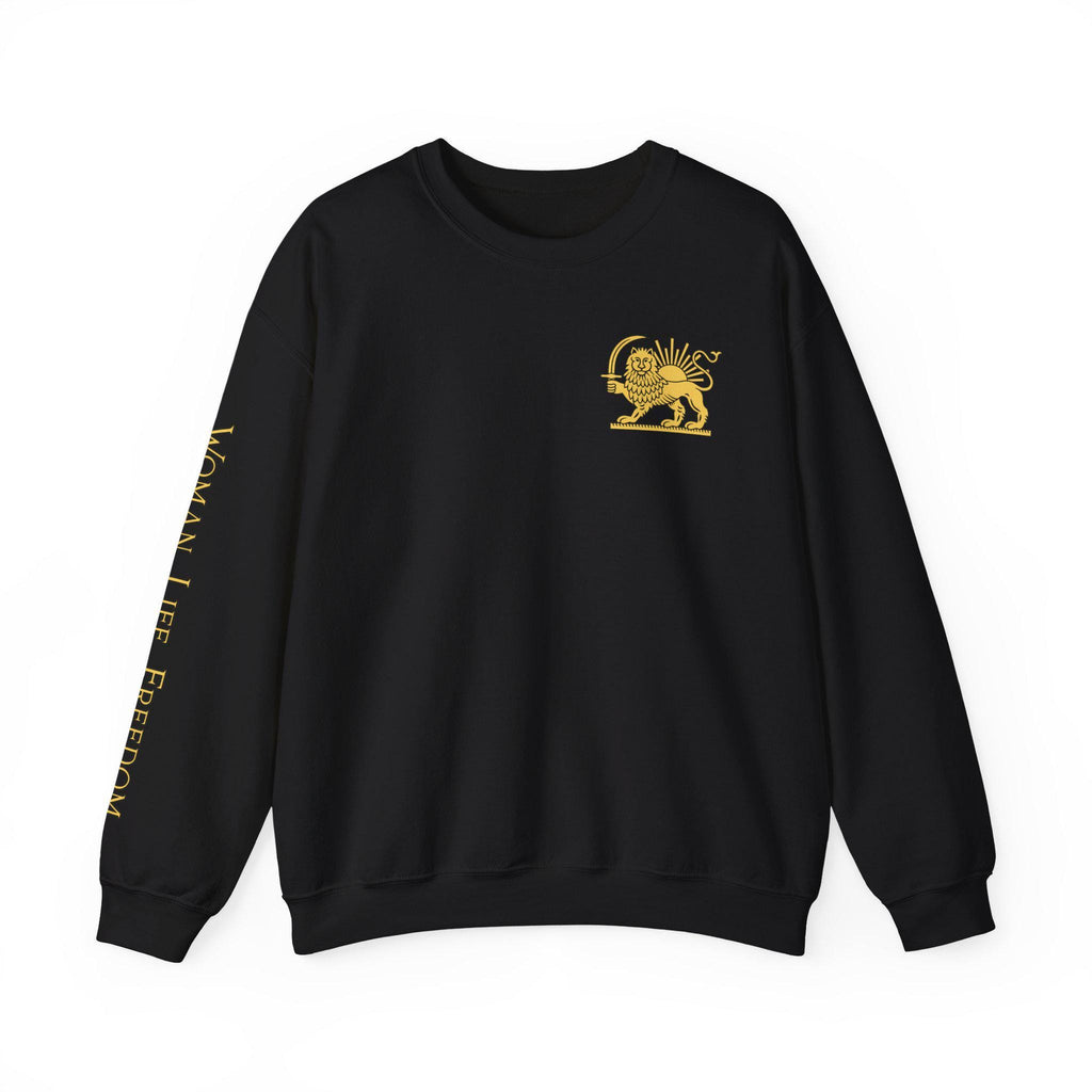 Lion of Persia Crewneck Iranian Tricolor Sweatshirt Woman Life Freedom