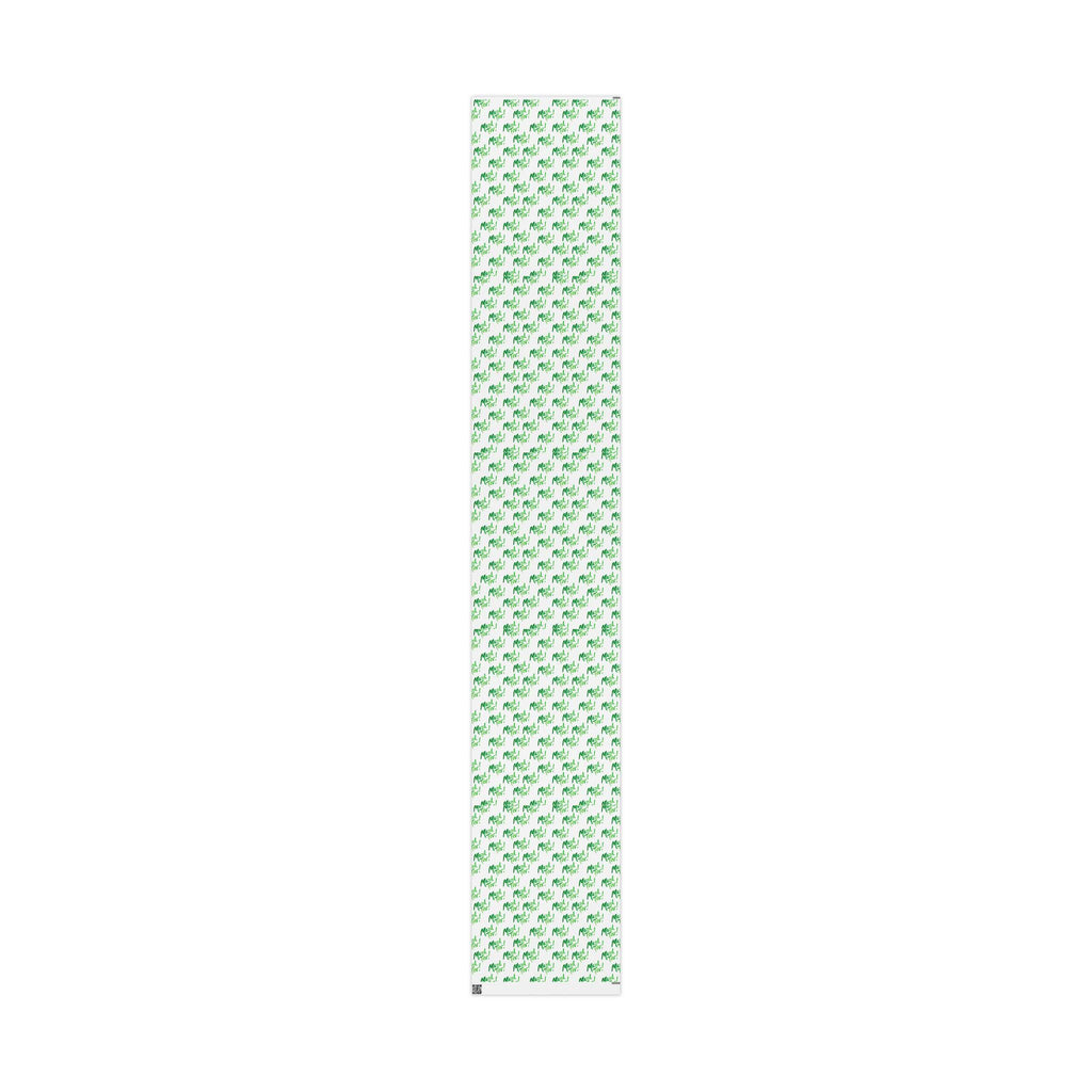 White Green Mazel Tov Wrapping Paper, Modern Jewish Simcha Gift Wrap