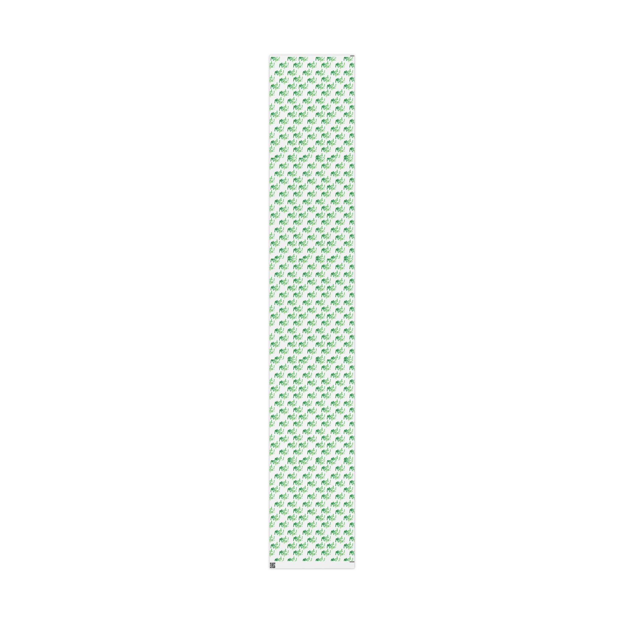 White Green Mazel Tov Wrapping Paper, Modern Jewish Simcha Gift Wrap