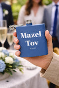 Mazel Tov Flask | Personalized Stainless Steel Jewish Wedding Gift