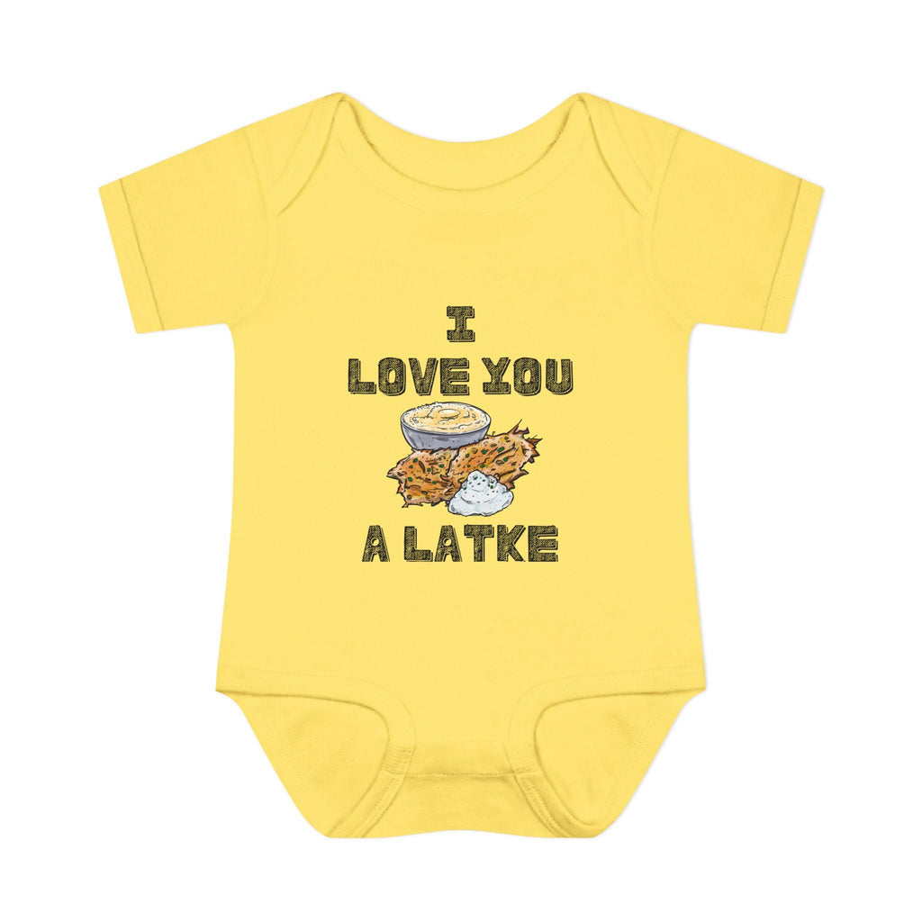 I Love You a Latke Baby Onesie | Funny Hanukkah Gift