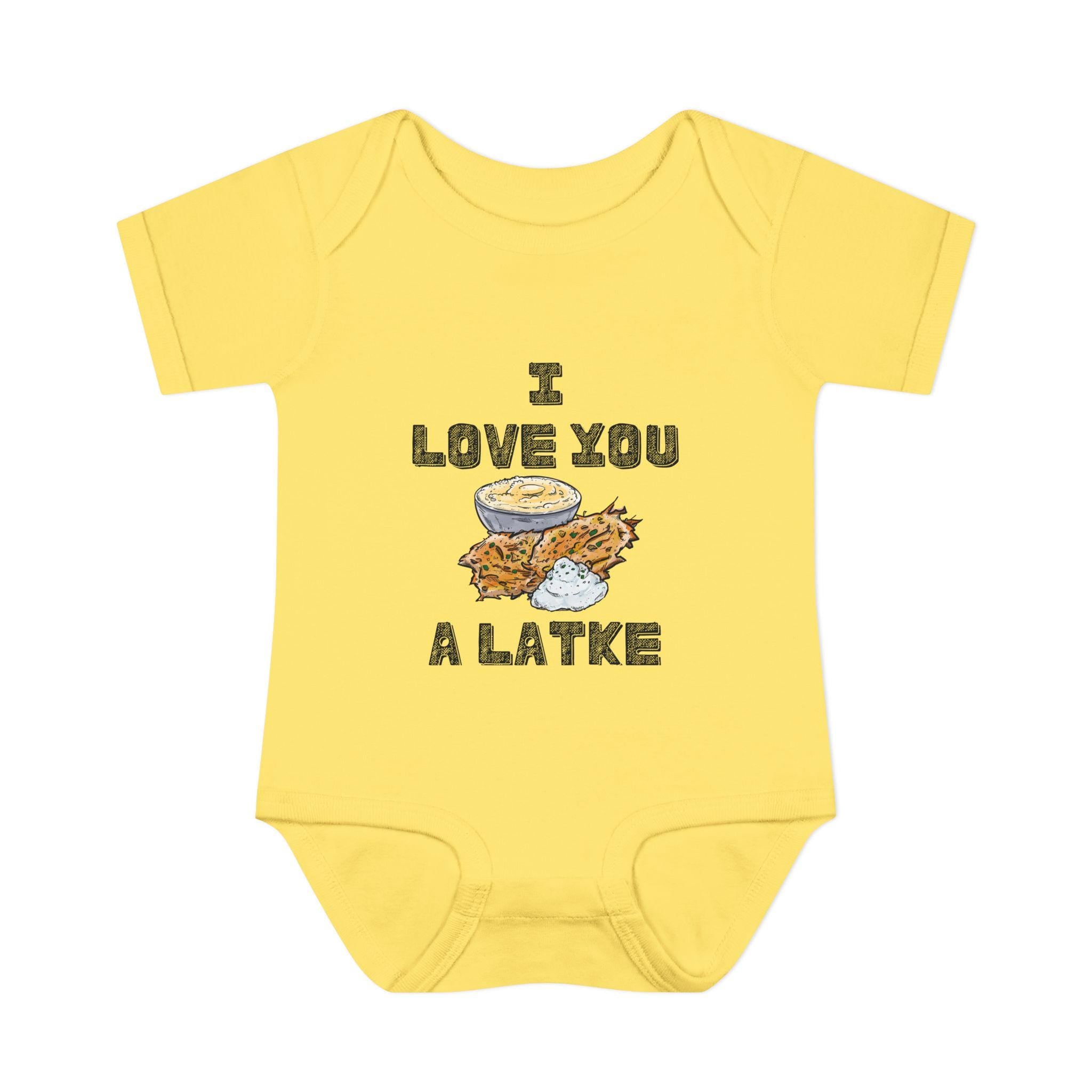 I Love You a Latke Baby Onesie | Funny Hanukkah Gift