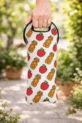 Rosh Hashanah Wine Tote | Honey Bear & Apple Print, Jewish Holiday