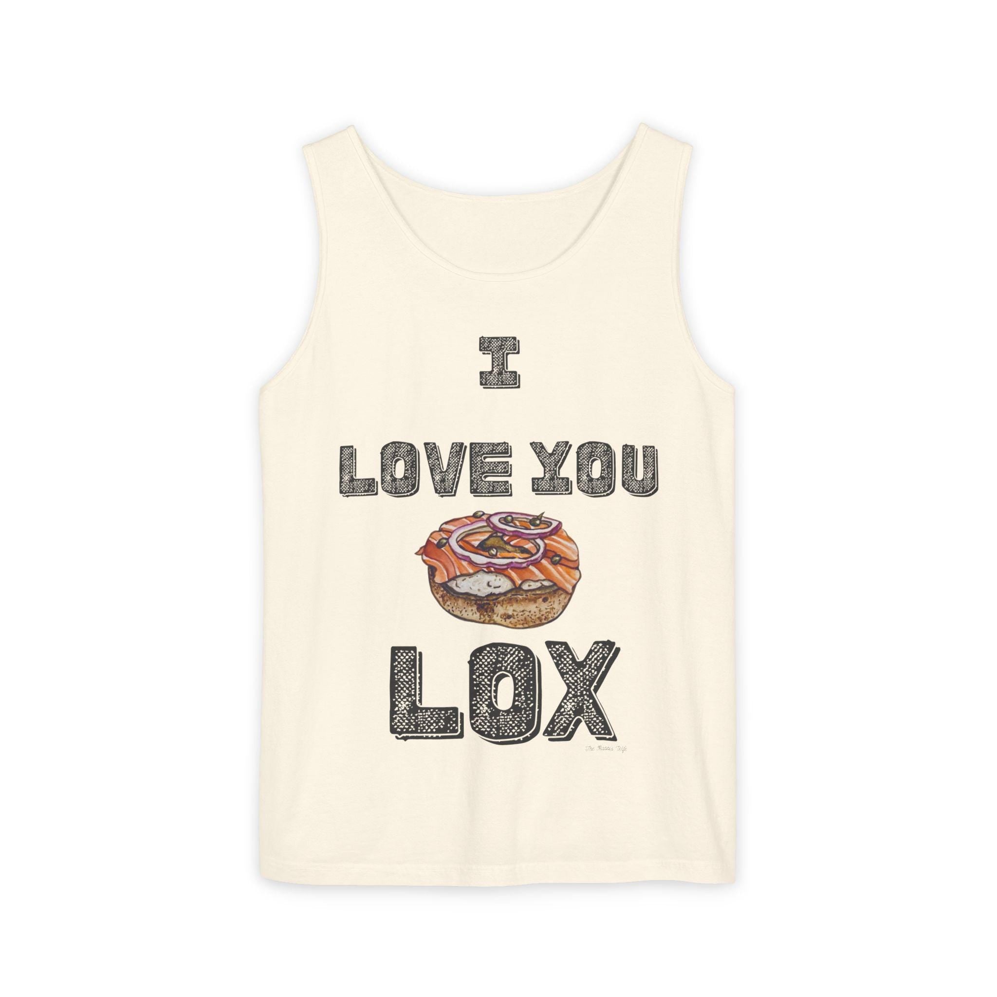 I Love You Lox Tank Top, Jewish Foodie Bagel Lover Shirt