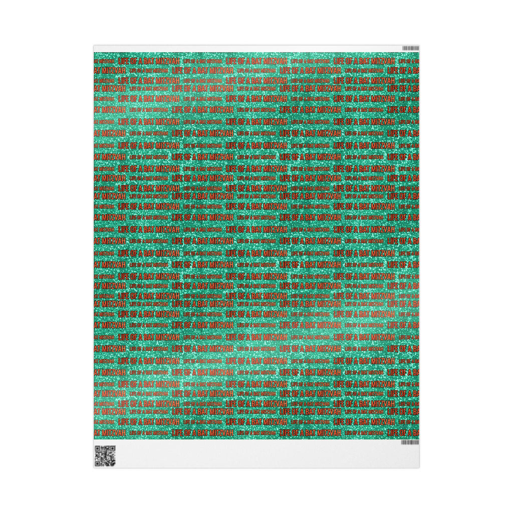Bat Mitzvah Wrapping Paper, Modern Jewish Gift Wrap, Joyful Simcha Present Wrap