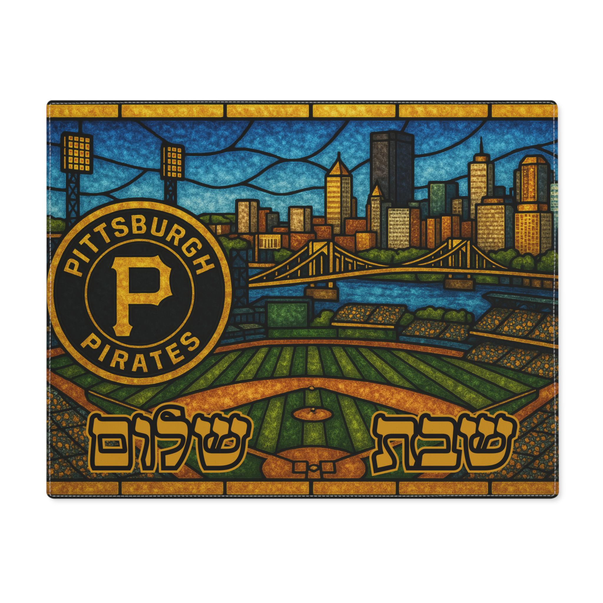 Pittsburgh Pirates Challah Cover, Black and Gold Judaica, Baseball Gift