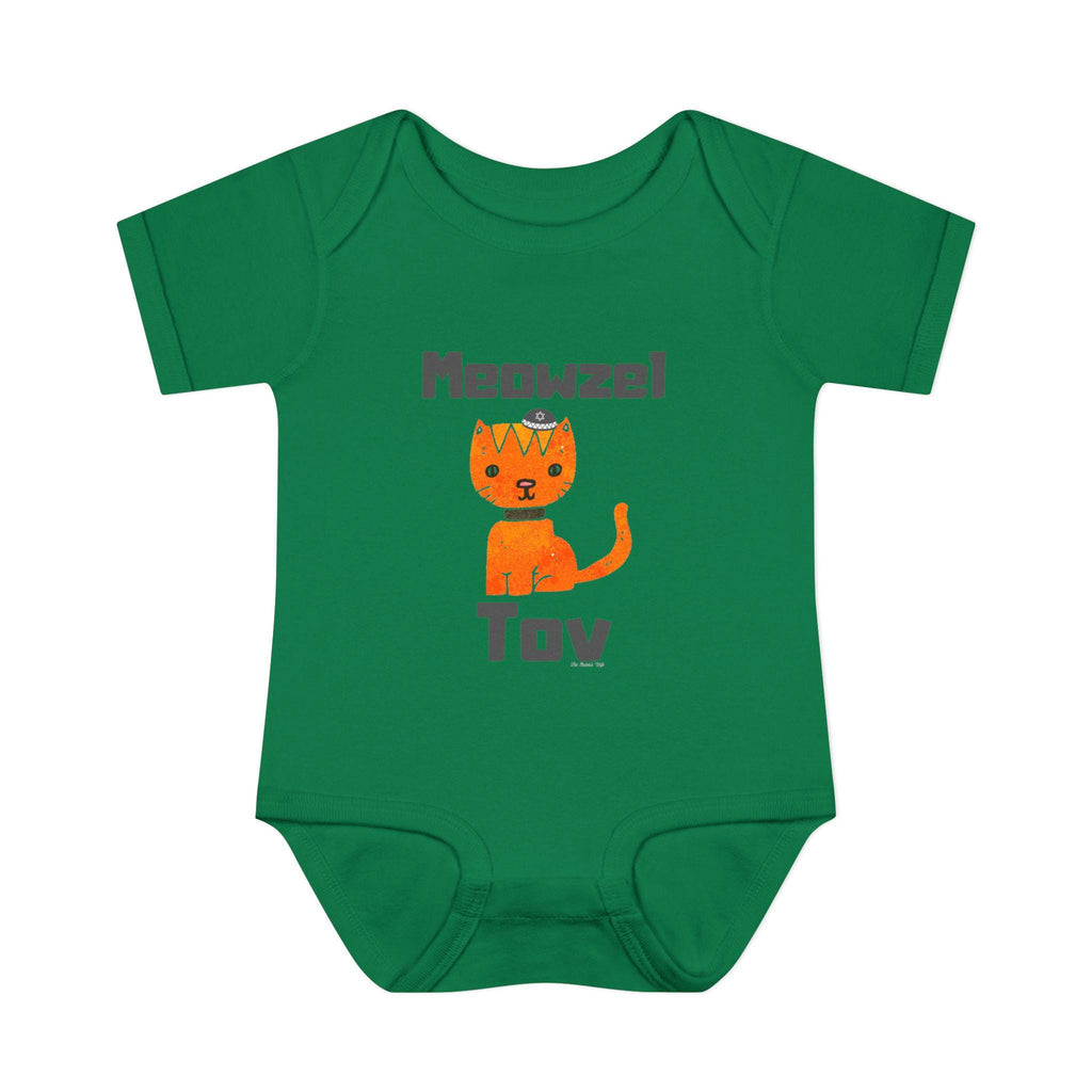 Meowzel Tov Cat Baby One Piece, Jewish Gift
