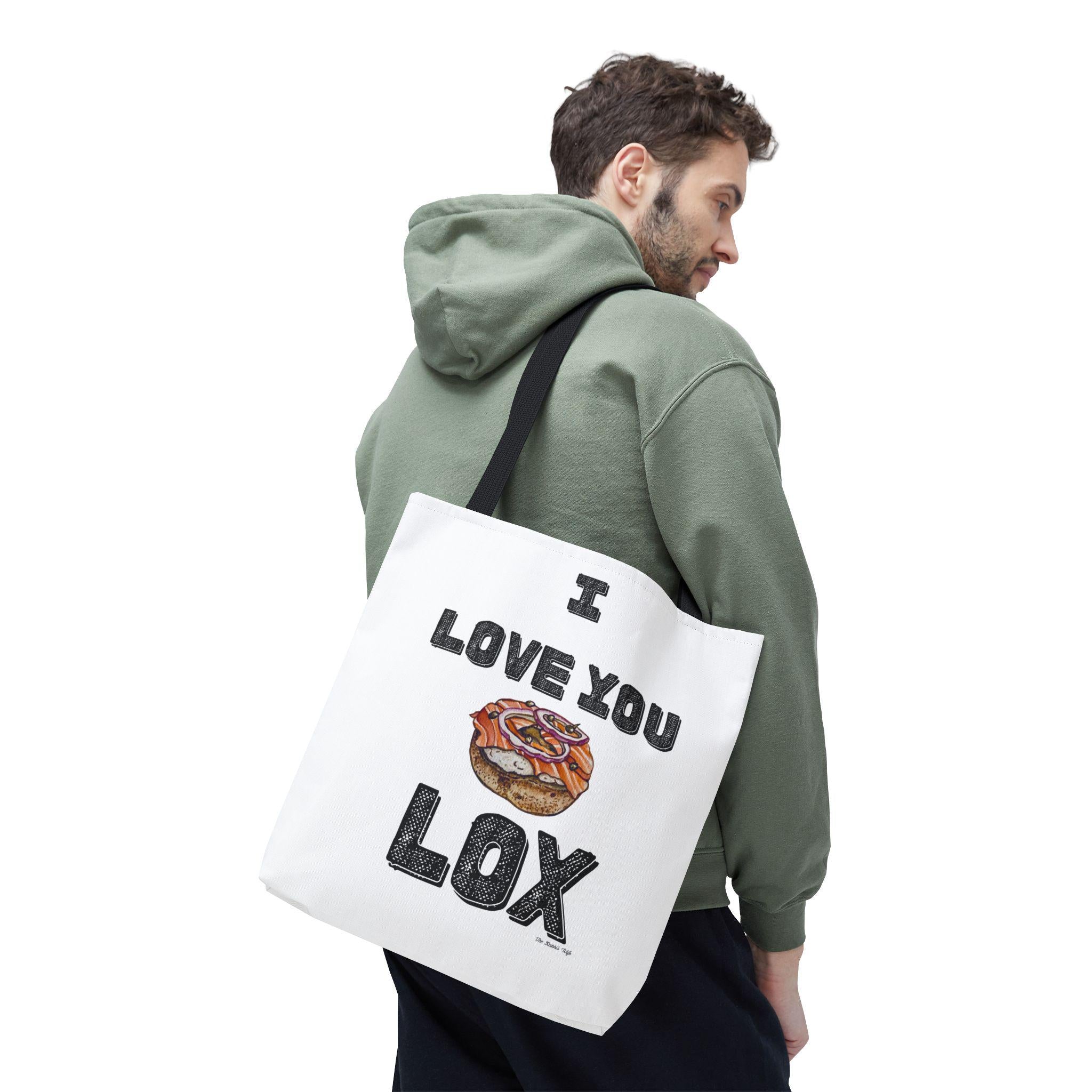 Funny Lox Bagel Tote Bag, Jewish Foodie Gift