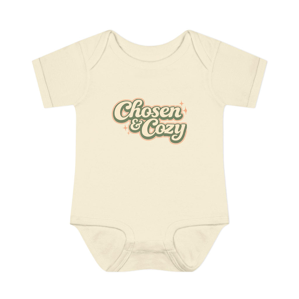 Chosen & Cozy Passover Pasach Infant Bodysuit | Retro Script Baby Onesie