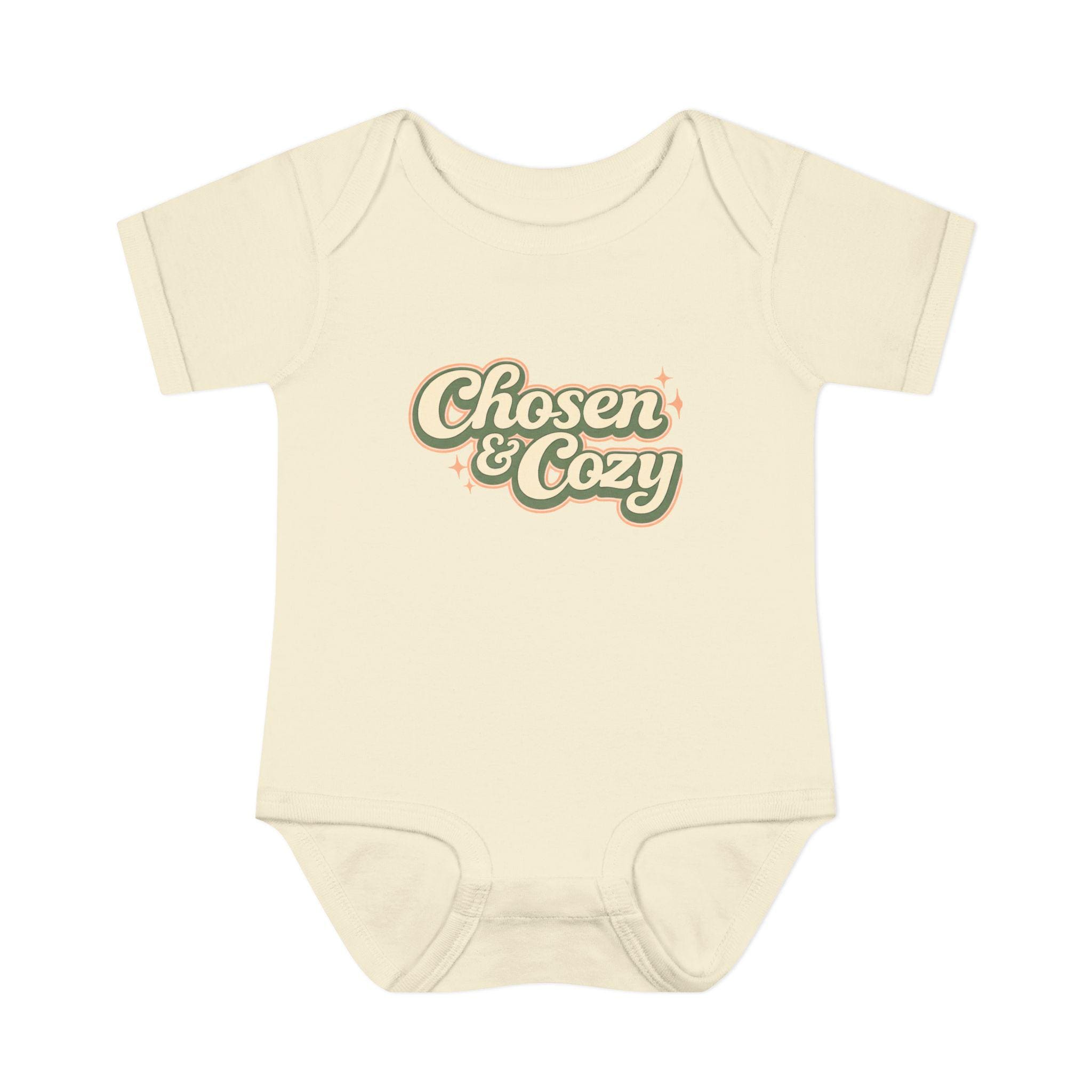 Chosen & Cozy Passover Pasach Infant Bodysuit | Retro Script Baby Onesie
