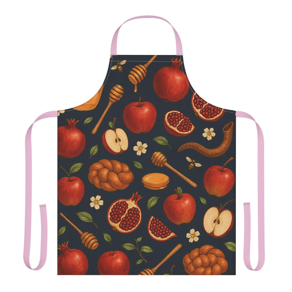 Rosh Hashanah Apron, Apples, Honey, Pomegranates, Jewish Holiday Kitchen Decor
