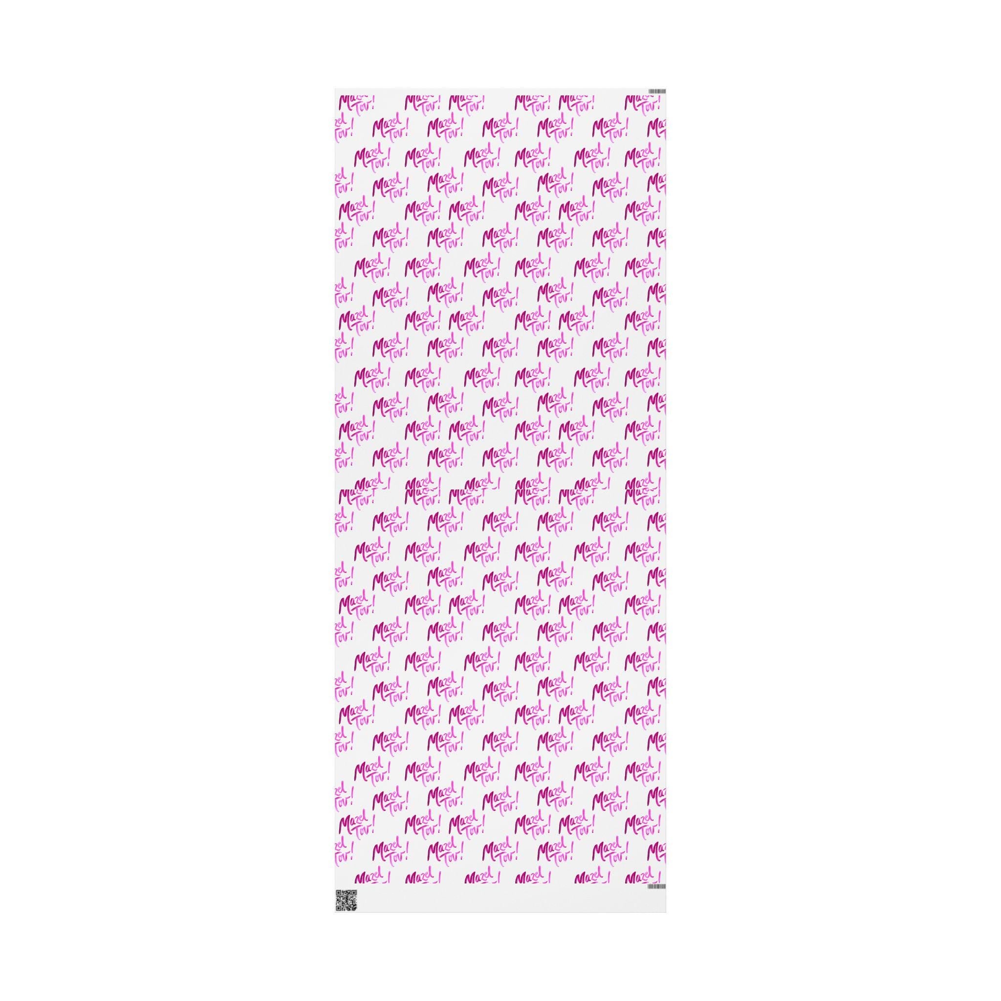 White Pink Mazel Tov Jewish Gift Wrap Baby Naming Bat Mitzvah Wedding Simcha Present