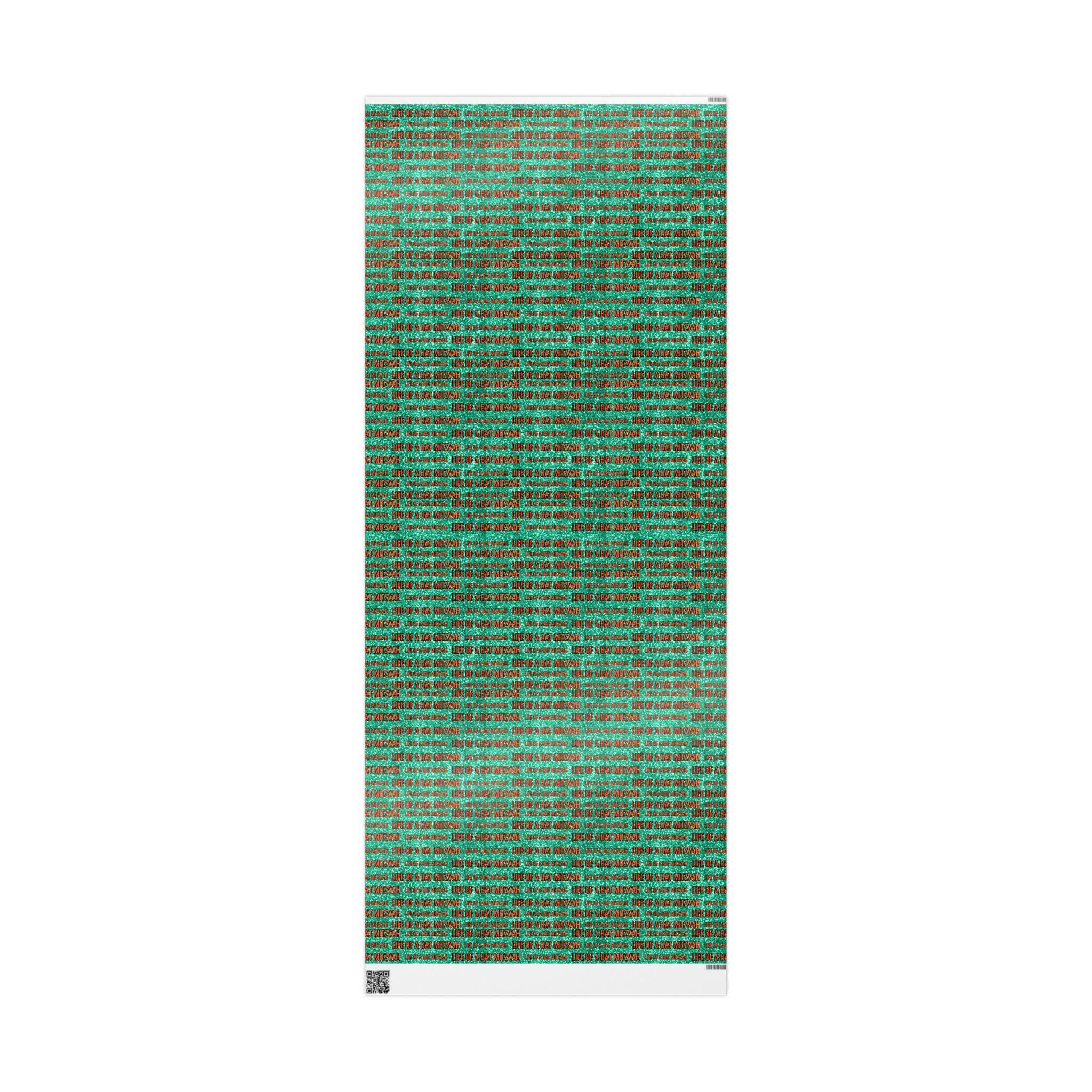 Bat Mitzvah Wrapping Paper, Modern Jewish Gift Wrap, Joyful Simcha Present Wrap