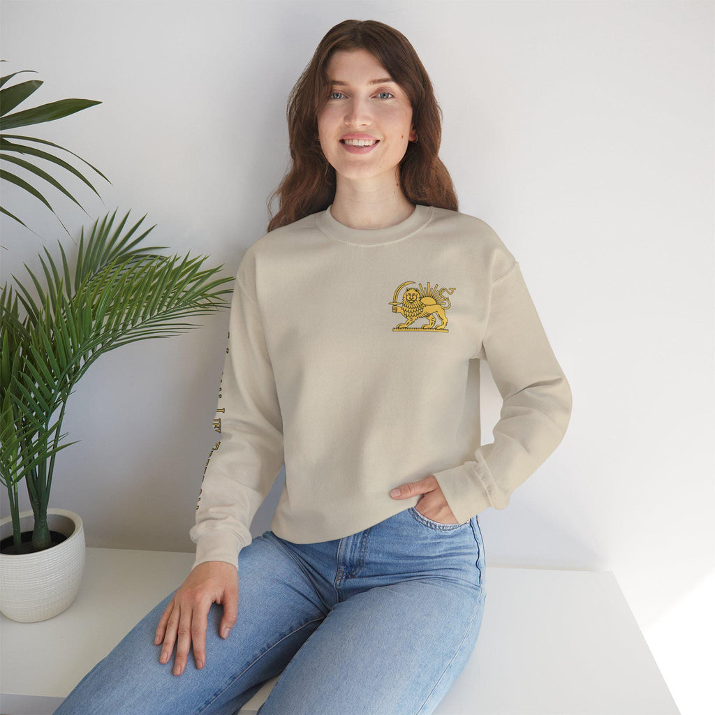 Lion of Persia Crewneck Iranian Tricolor Sweatshirt Woman Life Freedom
