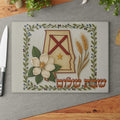 Alabama Challah Board, Camellia Flower Shabbat Plate, Southern Jewish Gift