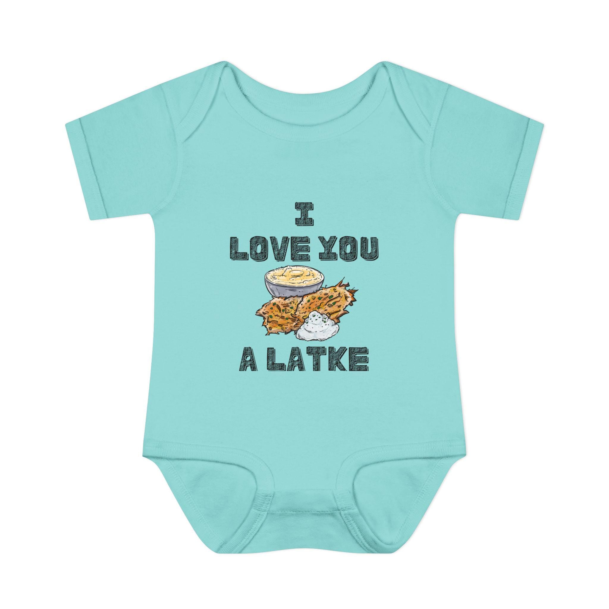 I Love You a Latke Baby Onesie | Funny Hanukkah Gift