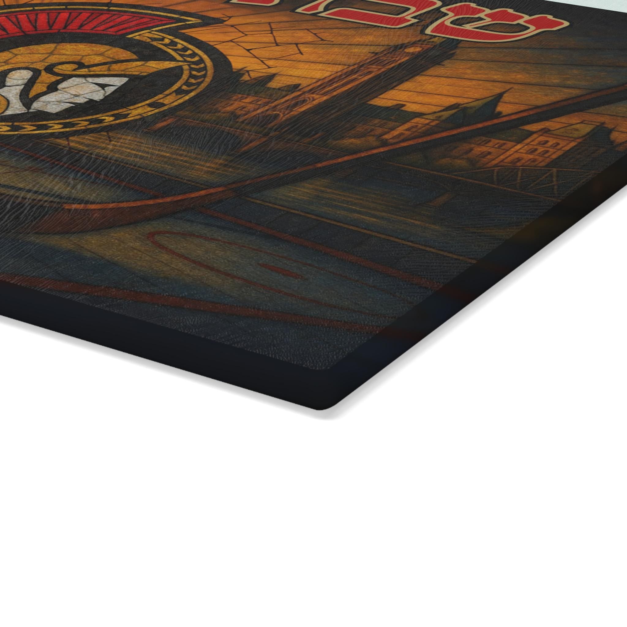 Ottowa Senators Challah Board: Stained Glass Hockey Shabbat Tray