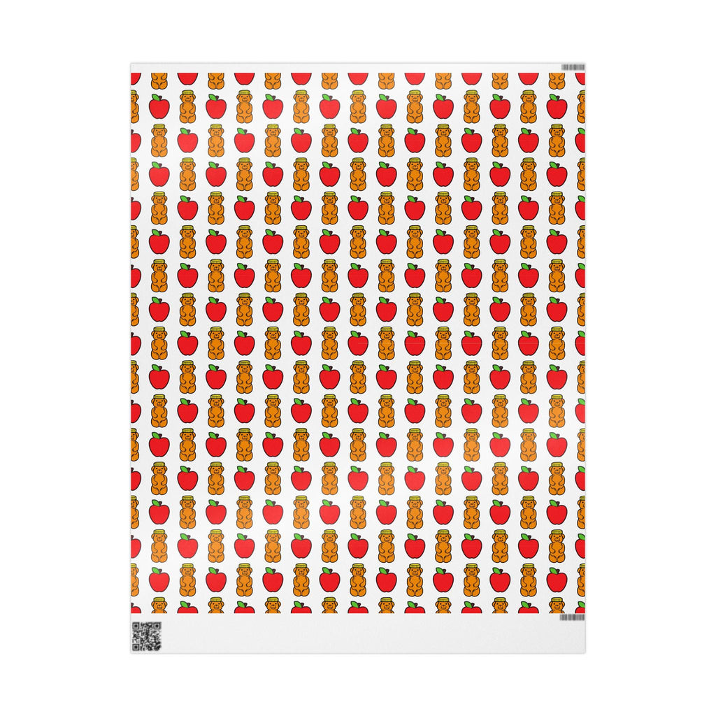Rosh Hashanah Wrapping Paper: Apples and Honey Jewish New Year Gift Wrap