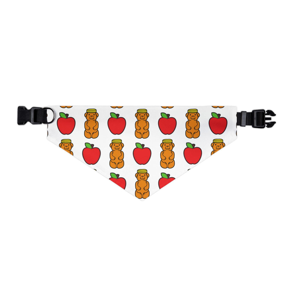 Rosh Hashanah Dog Bandana, Apple & Honey Print, Jewish Holiday Pet Scarf