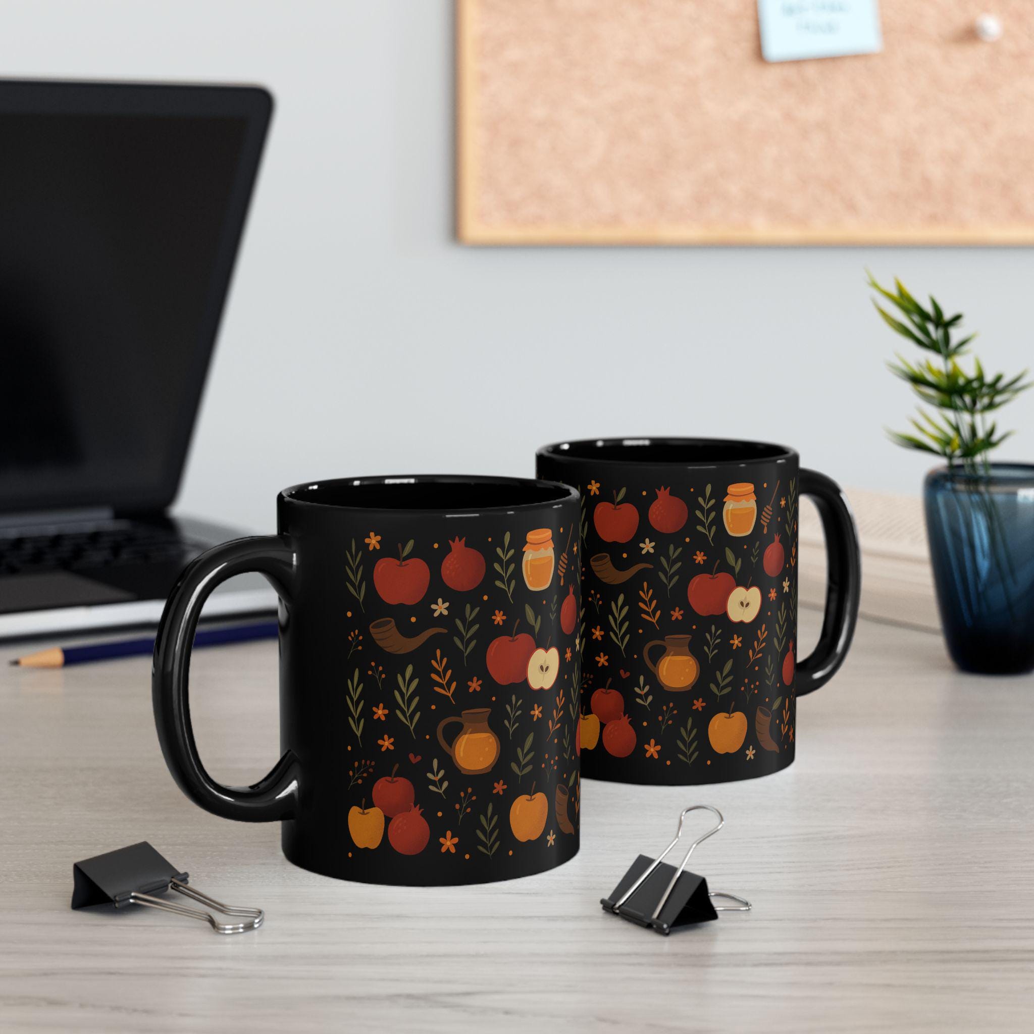 Rosh Hashanah Floral Mug, Jewish New Year Gift