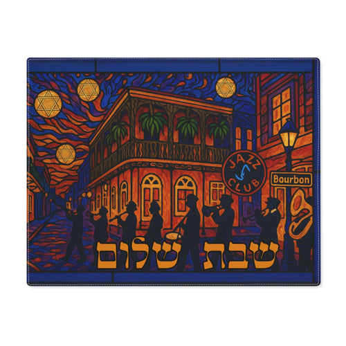 Bourbon Street Jazz Challah Cover | New Orleans Shabbat Shalom