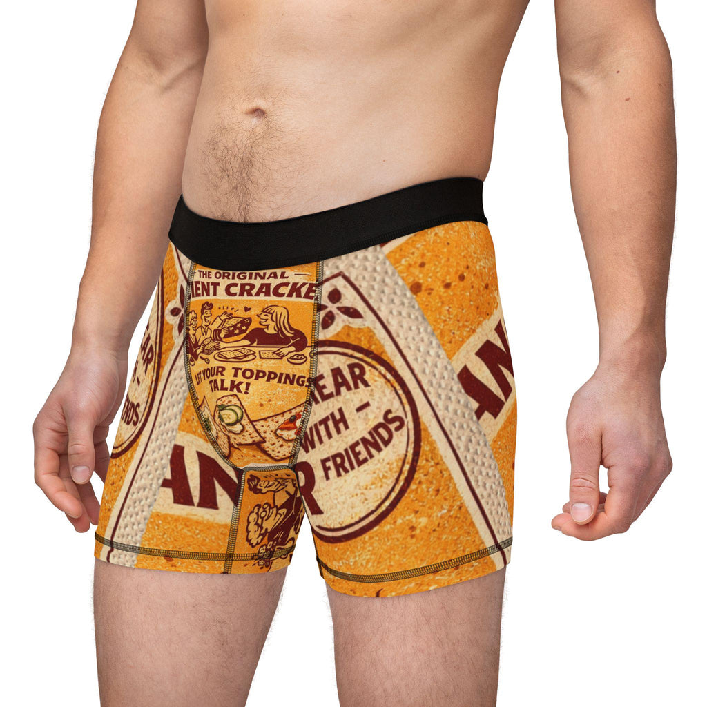 Vintage Matzah Boxer Shorts, Retro Snack Ad Underwear, Funny Jewish Gift