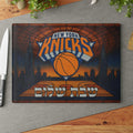 New York Knicks Stained Glass Challah Board, NYC Skyline Judaica Tray