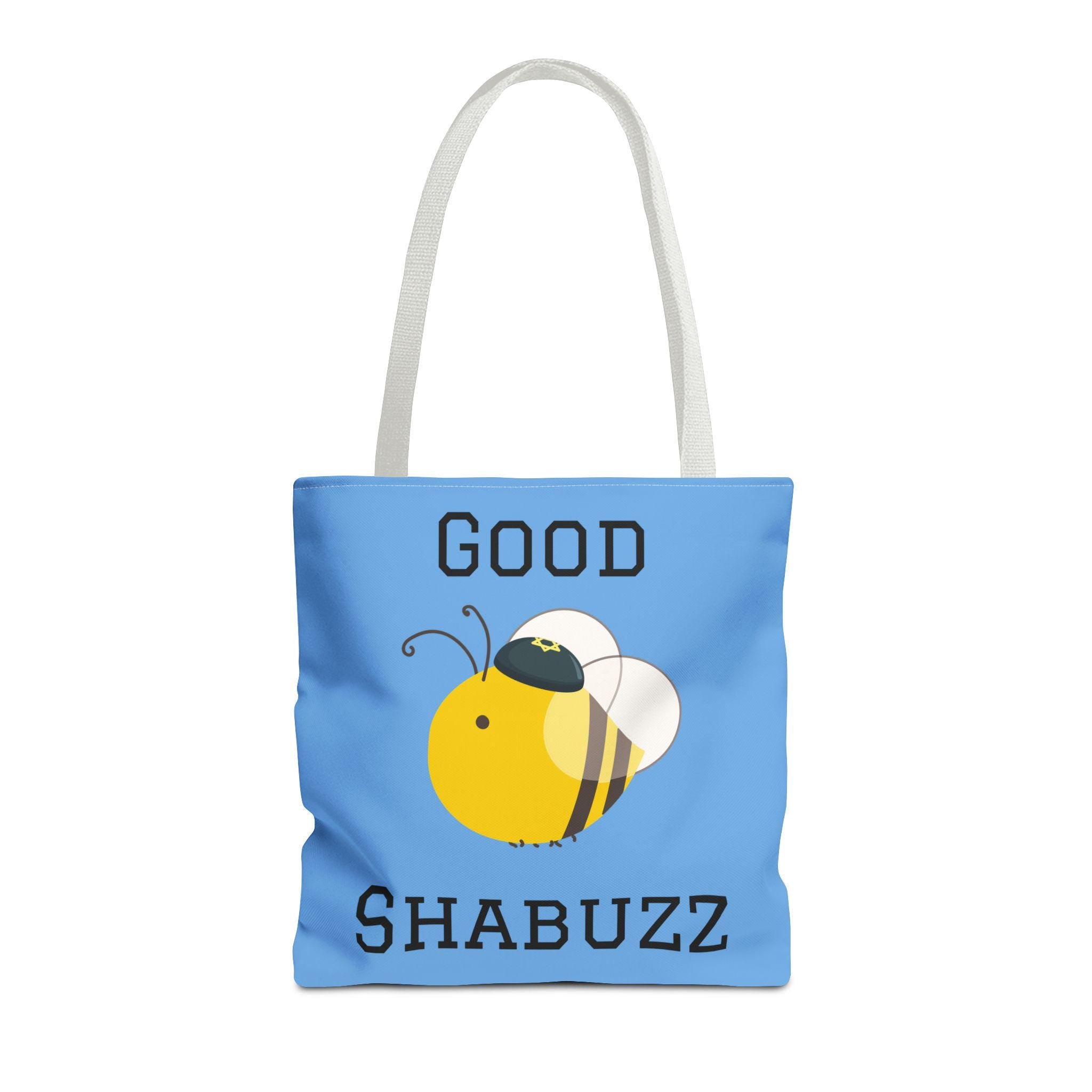 Good ShaBuzz Jewish Tote Bag, Bee Kippah Design, Funny Shabbat Gift