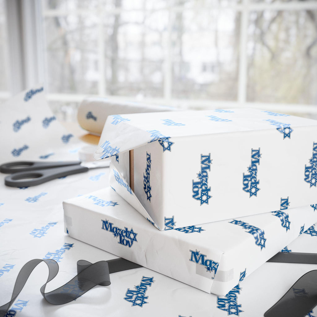 Mazel Tov Gift Wrap, Jewish Wedding, Bar Mitzvah, Simcha
