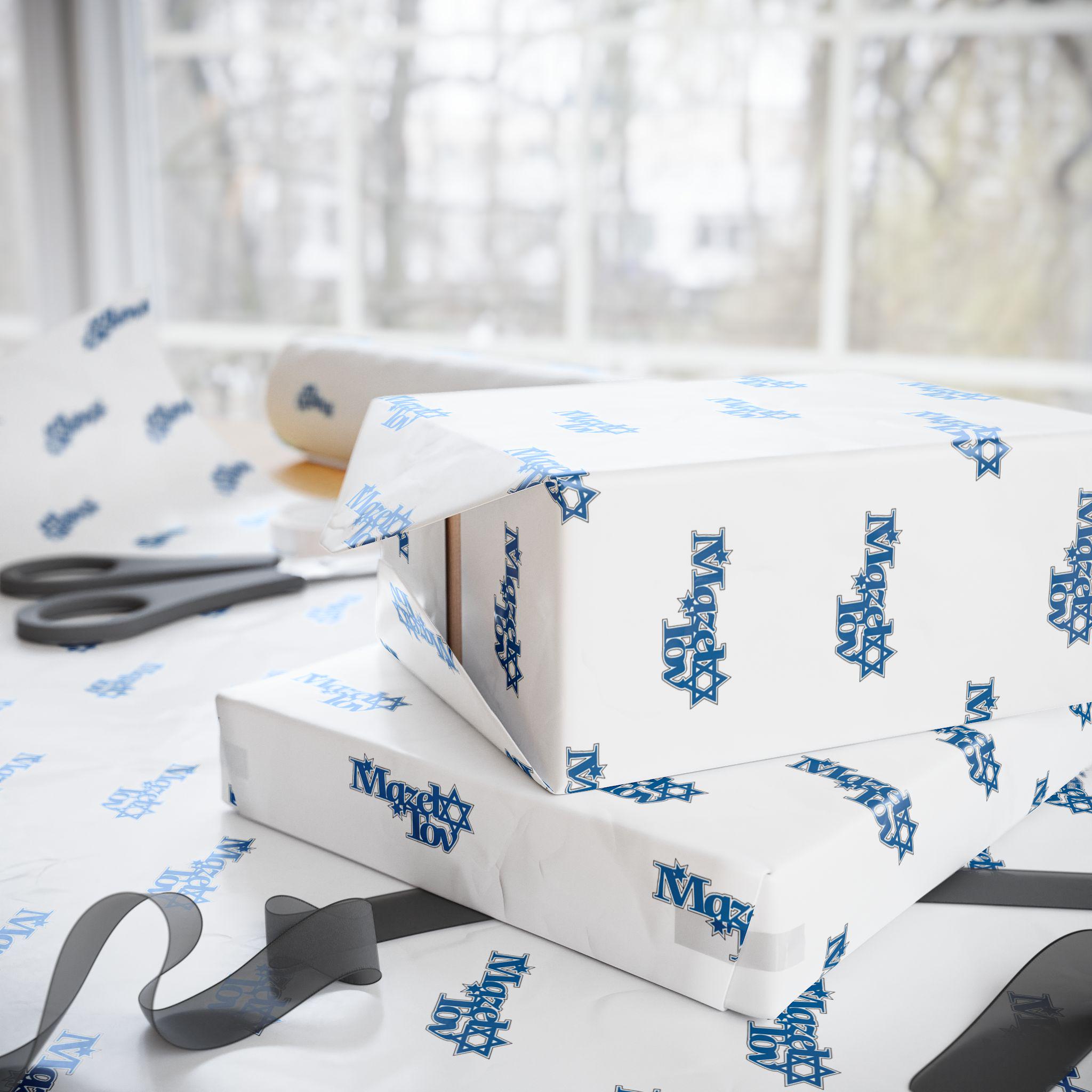 Mazel Tov Gift Wrap, Jewish Wedding, Bar Mitzvah, Simcha