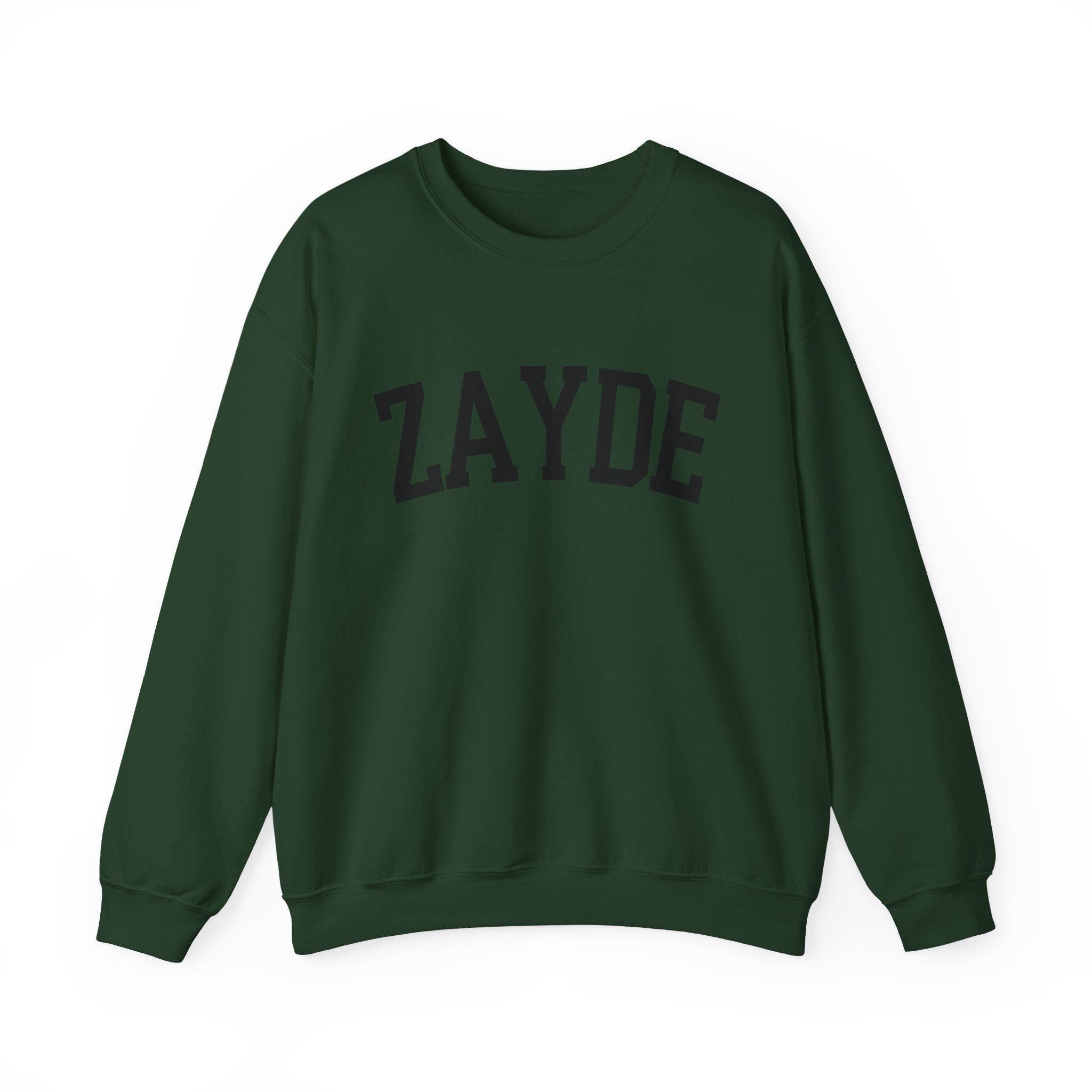 Zayde Sweatshirt Yiddish Grandpa Crewneck, Jewish Grandfather Collegiate Letter Sweater Gift