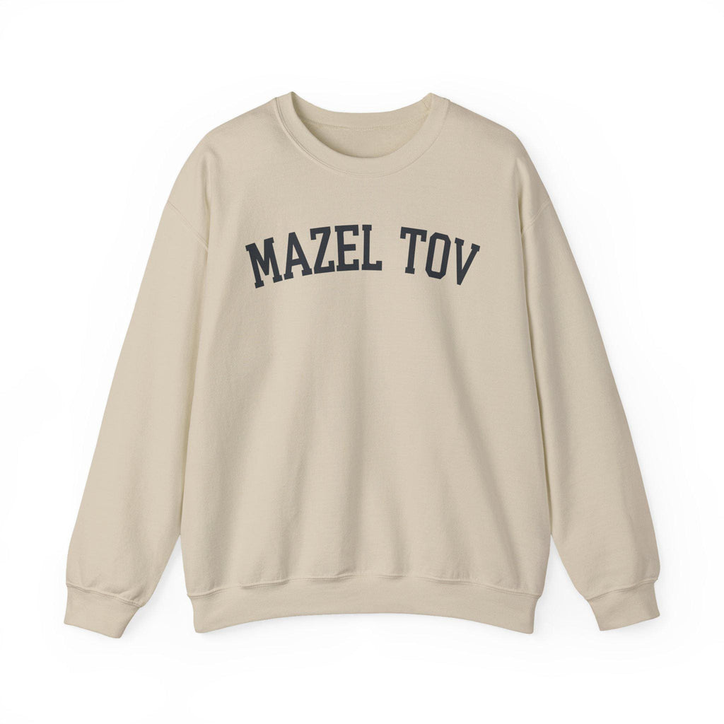 Mazel Tov Sweatshirt Jewish Celebration Crewneck, Embroidered Typography Judaica Gift