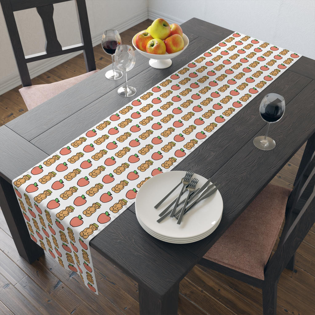 Rosh Hashanah Table Runner, Apples and Honey Bears, Jewish Holiday Decor