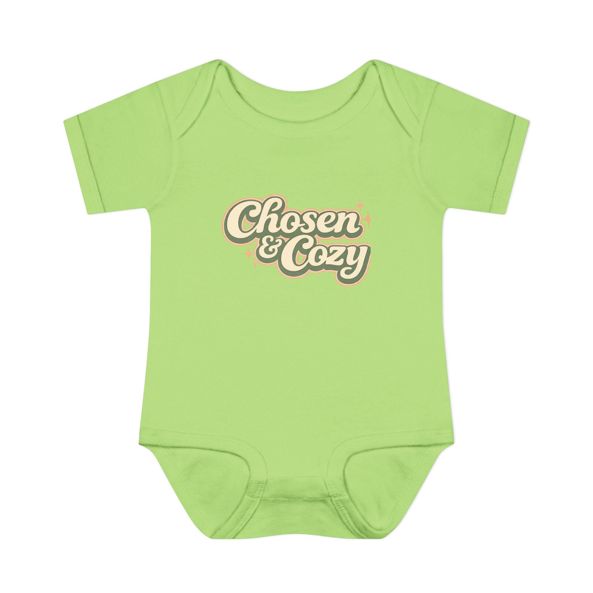 Chosen & Cozy Passover Pasach Infant Bodysuit | Retro Script Baby Onesie