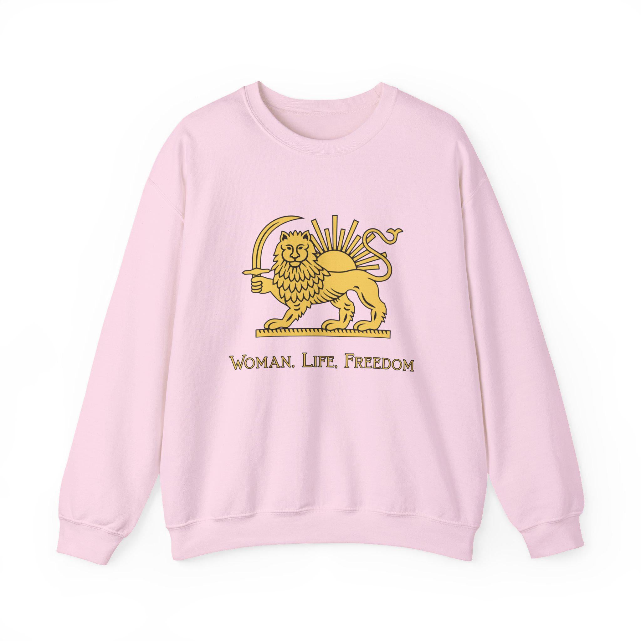 Woman Life Freedom Lion of Persia Sweatshirt, Iran Crest Crewneck, Feminist Protest Sweatshirt Gift