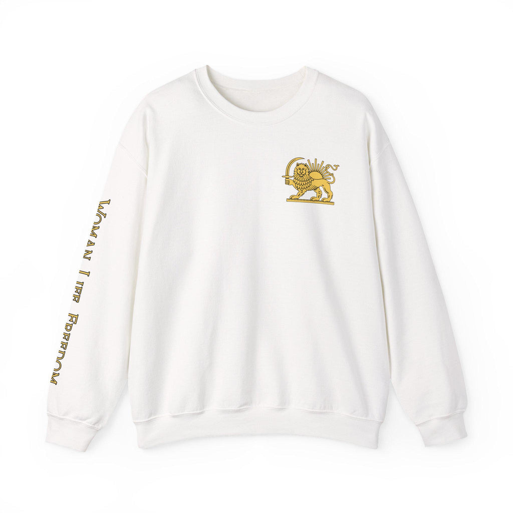 Lion of Persia Crewneck Iranian Tricolor Sweatshirt Woman Life Freedom