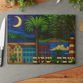 South Carolina Stained Glass Challah Board, Coastal Shabbat Tray, Charleston Judaica Gift