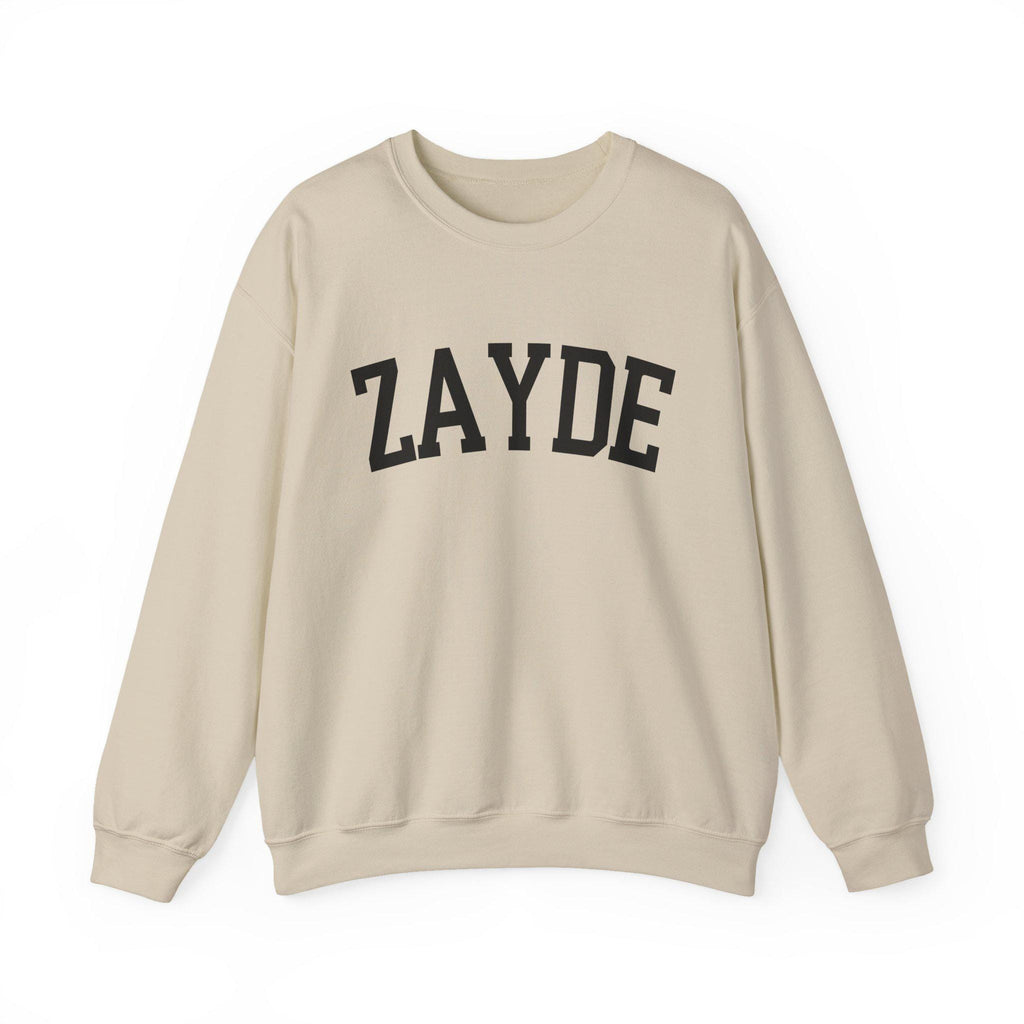 Zayde Sweatshirt Yiddish Grandpa Crewneck, Jewish Grandfather Collegiate Letter Sweater Gift