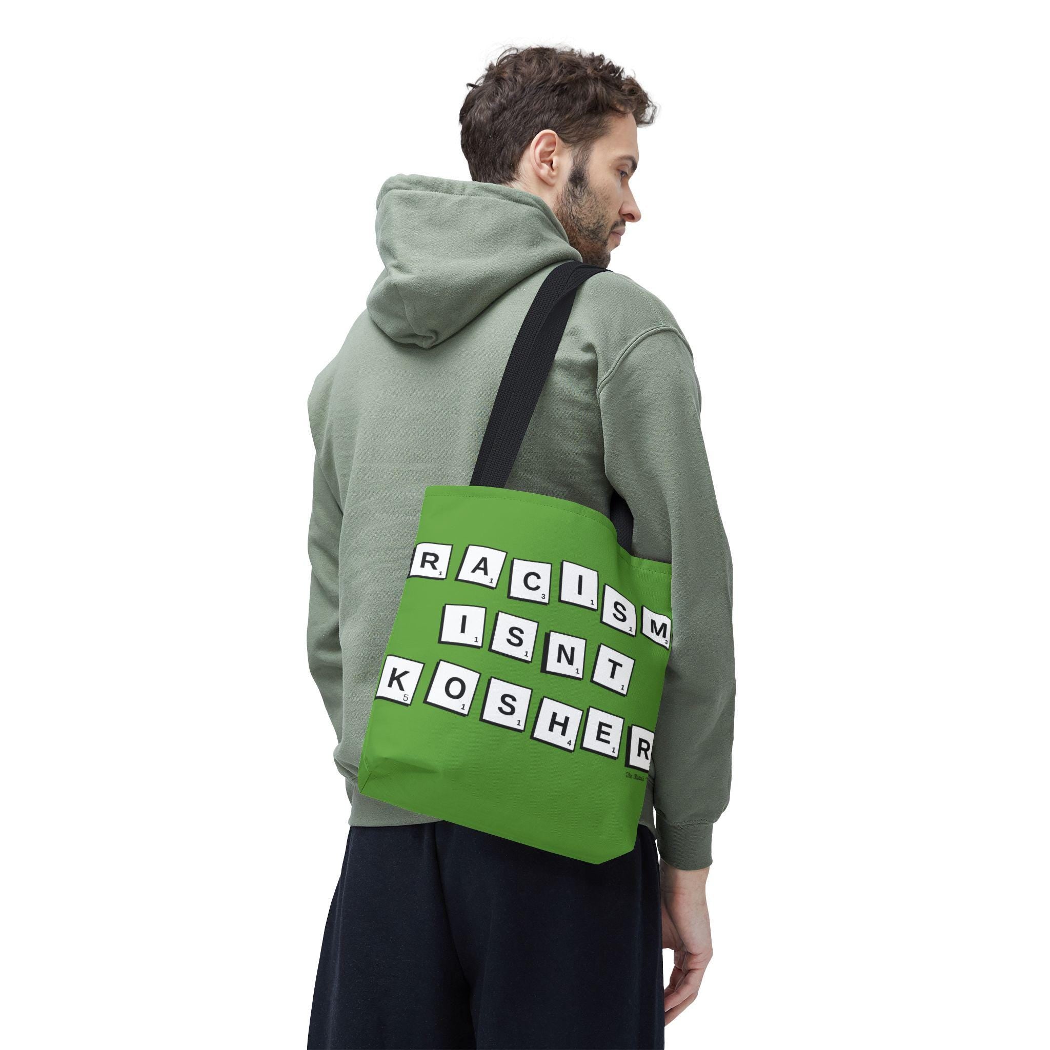 Racism Isn't Kosher Tote Bag, Jewish Social Justice, Scrabble Style