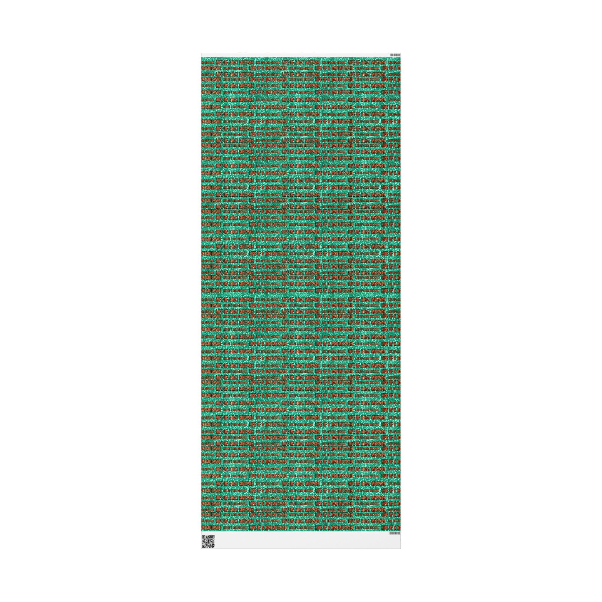 Bat Mitzvah Wrapping Paper, Modern Jewish Gift Wrap, Joyful Simcha Present Wrap